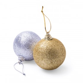 Branded Glitter Christmas Baubles